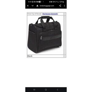 VTG Rare Hartmann Intensity Collection Black Nylon Verticle Satchel